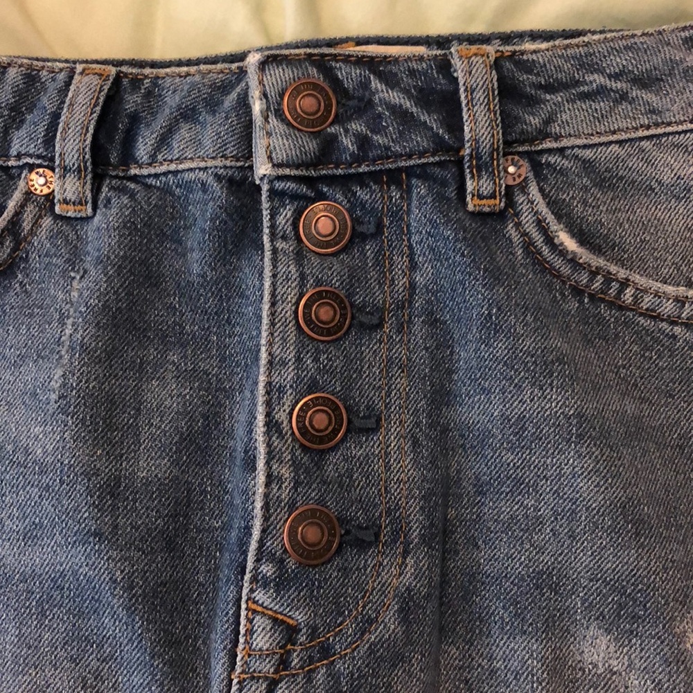 Free people button front denim skirt - Picture 4 of 5